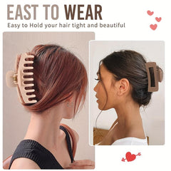 8pcs Frosted Hair Claw For Thick Long Hair Ponytail Holder