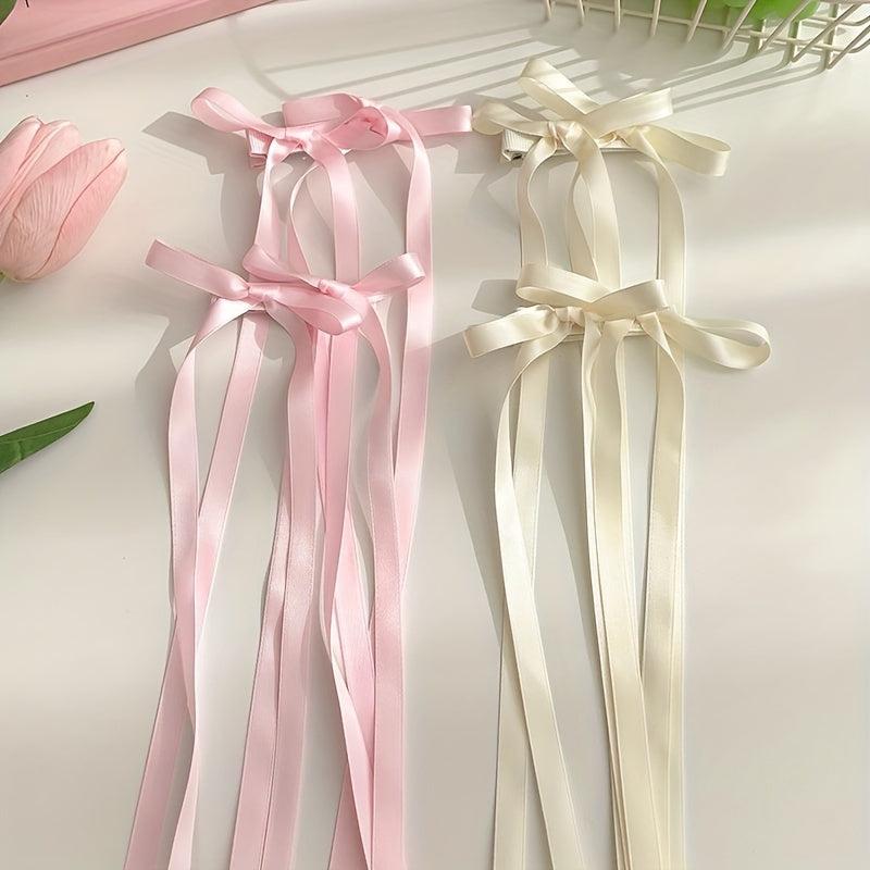 Butterfly Hair Band Fabric Double Ponytail Hair Styling Ribbon Sweet Accessories