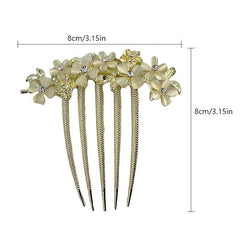 Opal Rhinestone Hair Comb Sparkle Flower Clip Hair Accessories