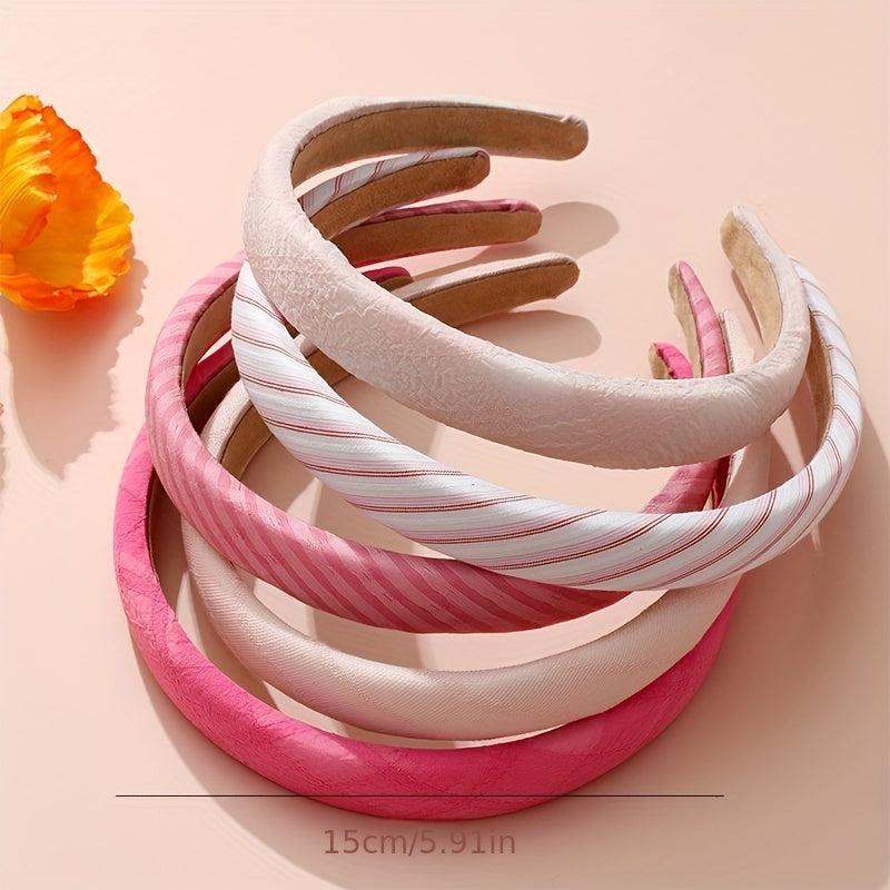 5pcs Striped Headband Hair Band for Girls Women