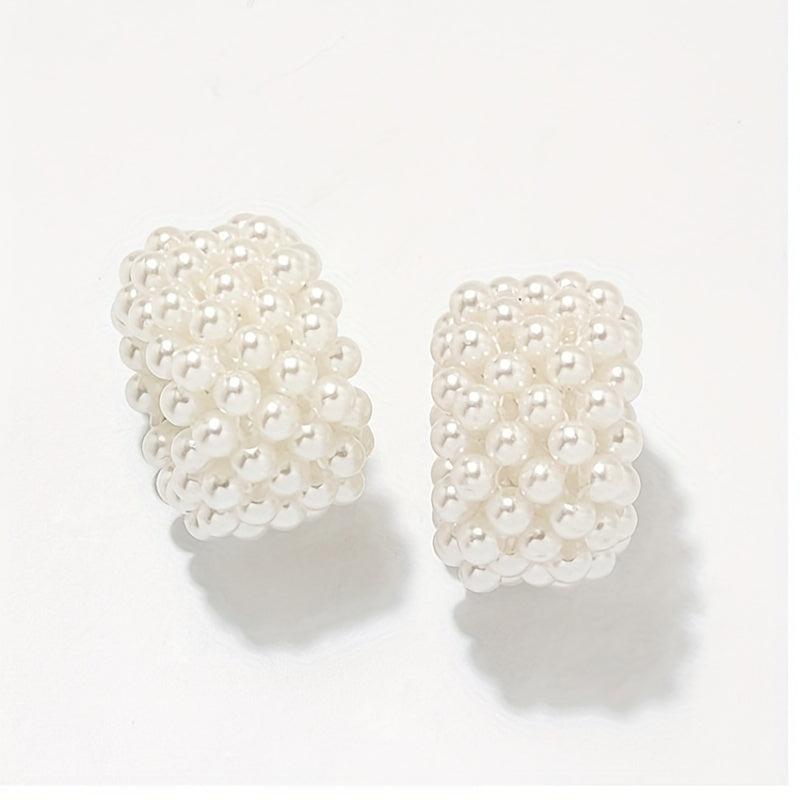 Faux Pearl Hair Tie Elastic Ponytail Holder