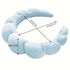 3pcs Face Spa Make up Hairband Wrist Band Sponge Towel Pile Hoop