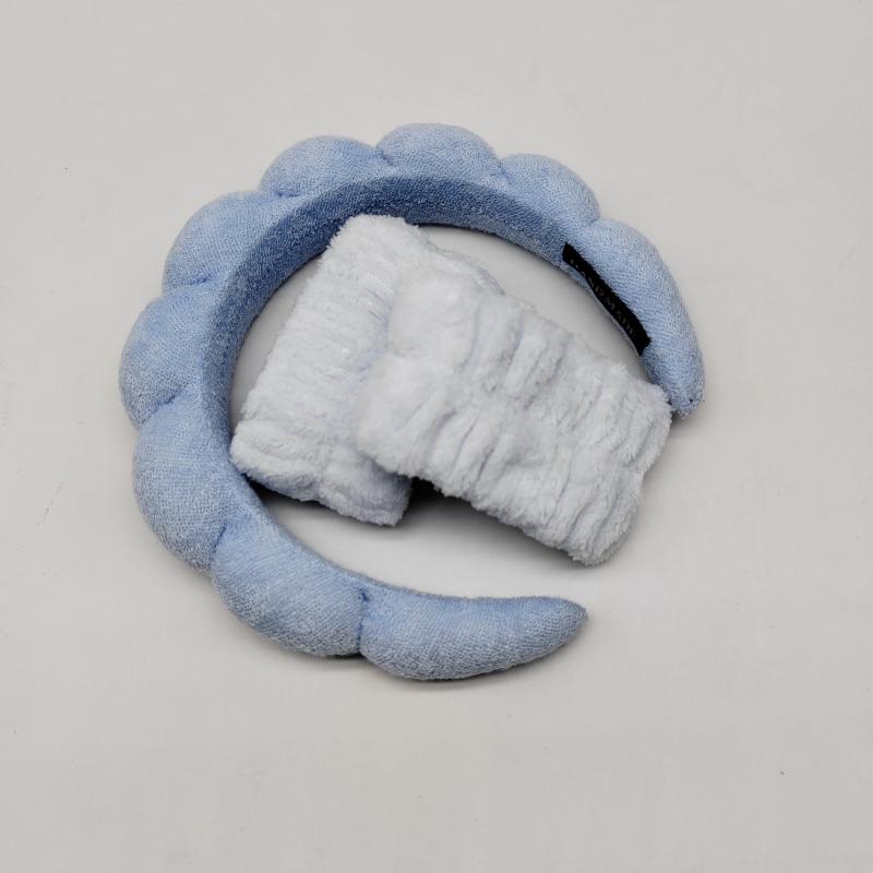 3pcs Face Spa Make up Hairband Wrist Band Sponge Towel Pile Hoop