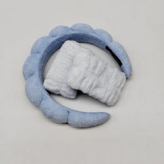 3pcs Face Spa Make up Hairband Wrist Band Sponge Towel Pile Hoop