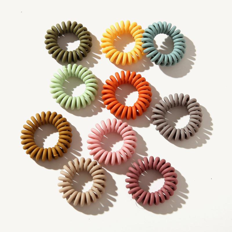 10pcs Spiral Hair Rope Elastics Rubber Band Ponytail Holder Hair Accessories