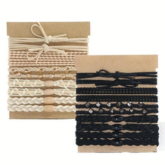 20pcs Crystal Boho Hair Ties Elastic Ponytail Holder Hair Rope 5 Styles