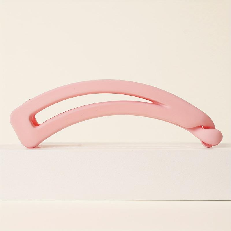 3pcs Peach Pink Frosted Banana Clips Hair Accessories