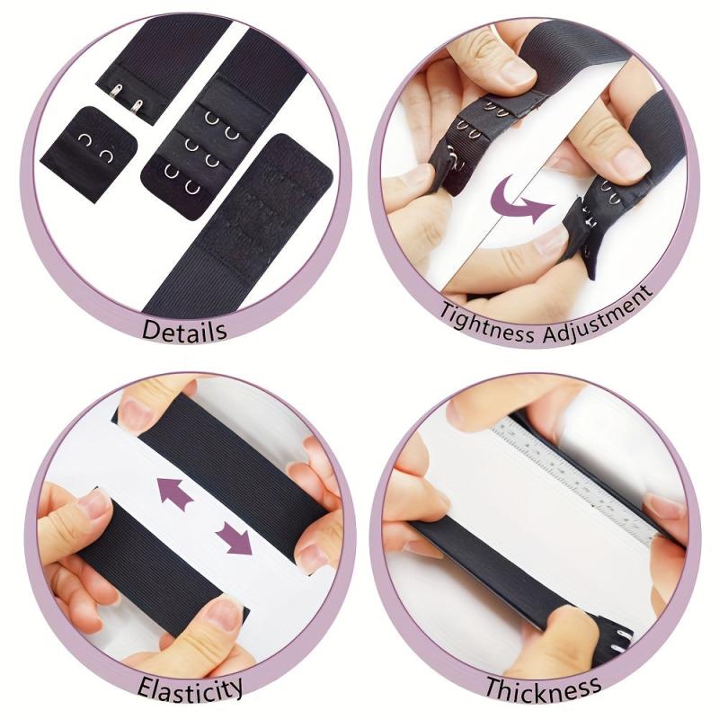 4PCS Wig Straps Elastic Band Hooks Lace Front Wig DIY