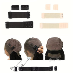4PCS Wig Straps Elastic Band Hooks Lace Front Wig DIY