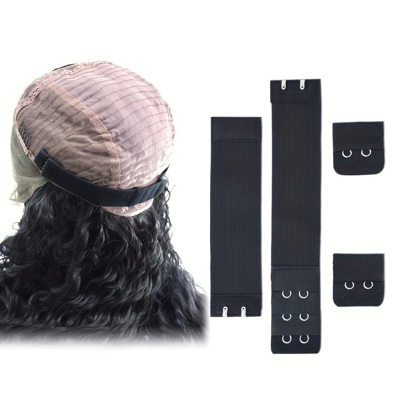 4PCS Wig Straps Elastic Band Hooks Lace Front Wig DIY
