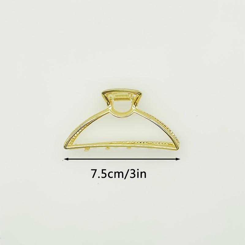 Large Metal Hair Claw Hollow Non Slip Hair Catch Barrette Jaw Clamp