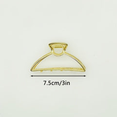 Large Metal Hair Claw Hollow Non Slip Hair Catch Barrette Jaw Clamp
