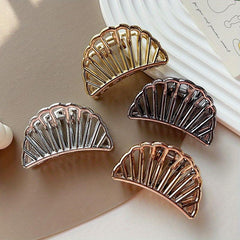4pcs Minimalist Solid Hair Claw Non Slip Hair Styling Accessories