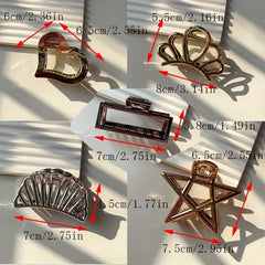 4pcs Minimalist Solid Hair Claw Non Slip Hair Styling Accessories