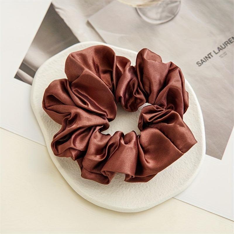 Satin Fabric Large Scrunchie Hair Rope Hair Accessories Set