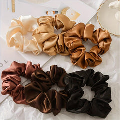 Satin Fabric Large Scrunchie Hair Rope Hair Accessories Set