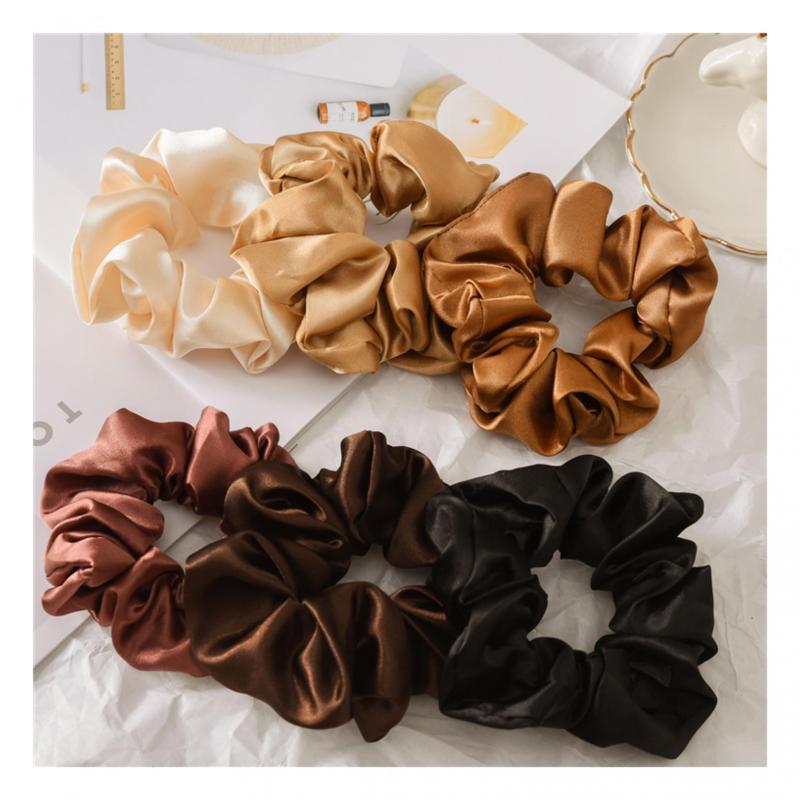 Satin Fabric Large Scrunchie Hair Rope Hair Accessories Set