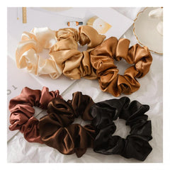 Satin Fabric Large Scrunchie Hair Rope Hair Accessories Set