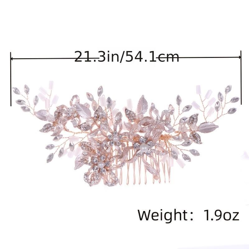 Blush Champagne Bridal Headpiece Hair Comb Hairpiece Wedding Clip