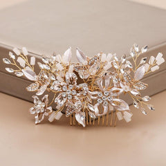 Blush Champagne Bridal Headpiece Hair Comb Hairpiece Wedding Clip