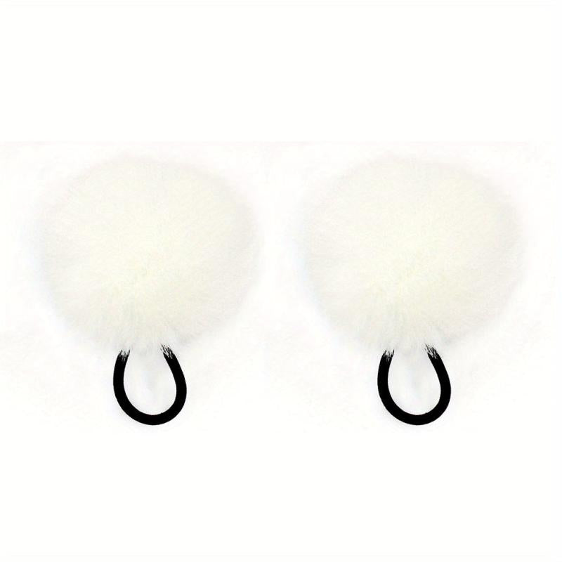 2pcs Colored Velvet Ball Hair Tie Set, No Hair Damage, Hair Rope for Women Girls
