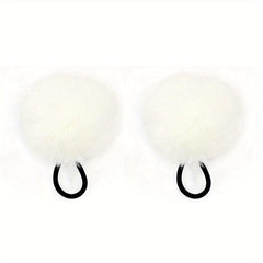 2pcs Colored Velvet Ball Hair Tie Set, No Hair Damage, Hair Rope for Women Girls