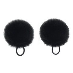 2pcs Colored Velvet Ball Hair Tie Set, No Hair Damage, Hair Rope for Women Girls