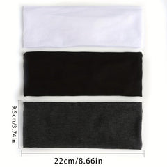 6pcs Solid Headband Criss Cross Head Hoop Stretchy Sports Sweatband