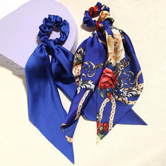 2pcs Knotted Bow Hair Scrunchies Elastic Hair Scarf Scrunchies Hair Ties Bands