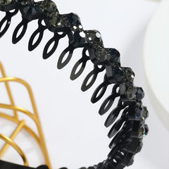 Faux Pearl Rhinestone Plastic Tooth Comb Headbands Crystal Hair Loop