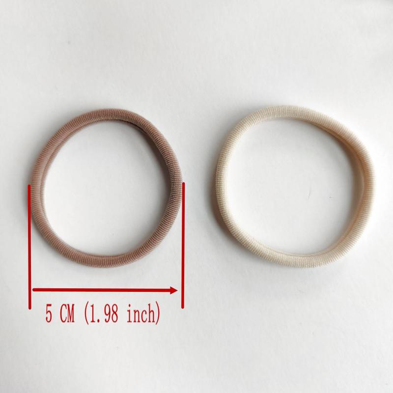 25pcs High Elasticity Hair Tie Ponytail Holder Solid Style Assorted Colors