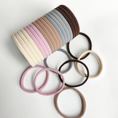 25pcs High Elasticity Hair Tie Ponytail Holder Solid Style Assorted Colors
