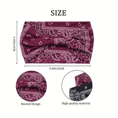 Bohemia Sports Yoga Wide Headband Knotted Sweatband