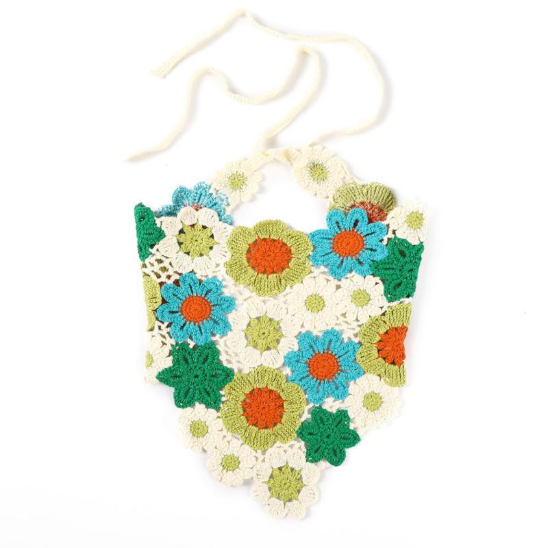 Knitted Flower Triangle Scarf Headband Ladies Girl Hair Accessories Hairband