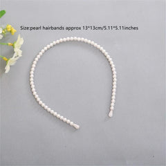 2pcs Faux Pearl Headband Hairbands Bridal Hair Hoop Hair Accessories
