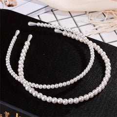 2pcs Faux Pearl Headband Hairbands Bridal Hair Hoop Hair Accessories