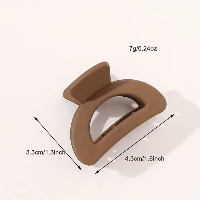 5pcs Matte Semicircle Hair Claw Clip Minimalist Non Slip Hair Accessory