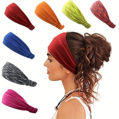 Striped Elastic Hairband for Sports and Fitness