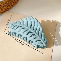 Leaf Shape Matte Hair Claw for Women