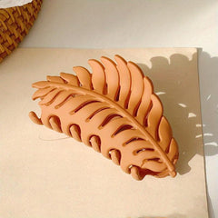 Leaf Shape Matte Hair Claw for Women