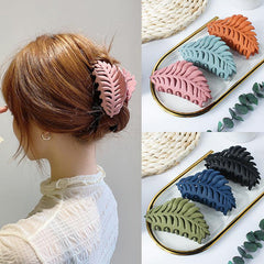 Leaf Shape Matte Hair Claw for Women