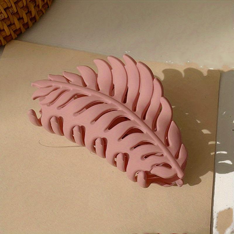 Leaf Shape Matte Hair Claw for Women