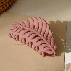 Leaf Shape Matte Hair Claw for Women