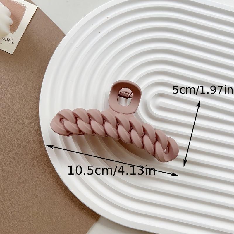 4pcs Sweet Twist Solid Hair Claw Plastic Shark Claw