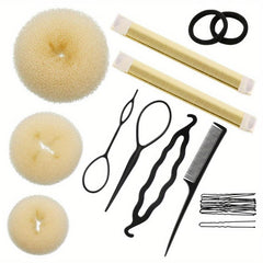 Hair Bun Shaper Set with Bun Maker Kit
