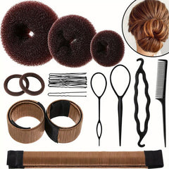 Hair Bun Shaper Set with Bun Maker Kit