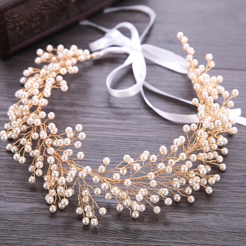 Pearl Headband Bridal Wedding Accessories