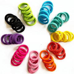 50 Pcs Multicolor Hair Ties for Girls, Soft Elastic Ponytail Holders