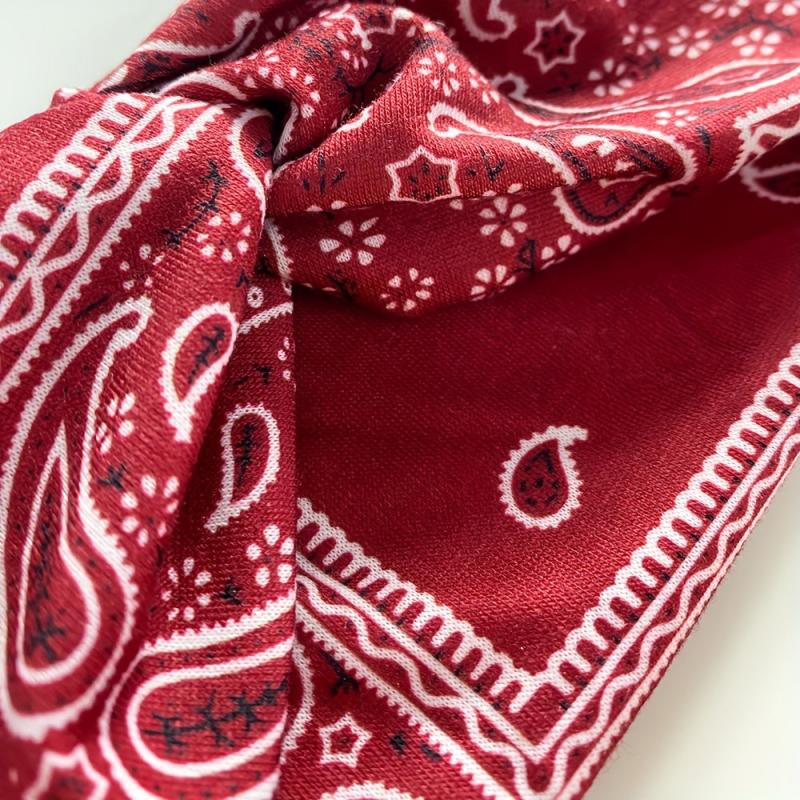 Boho Wide Brim Headbands Floral Elastic Sweatband