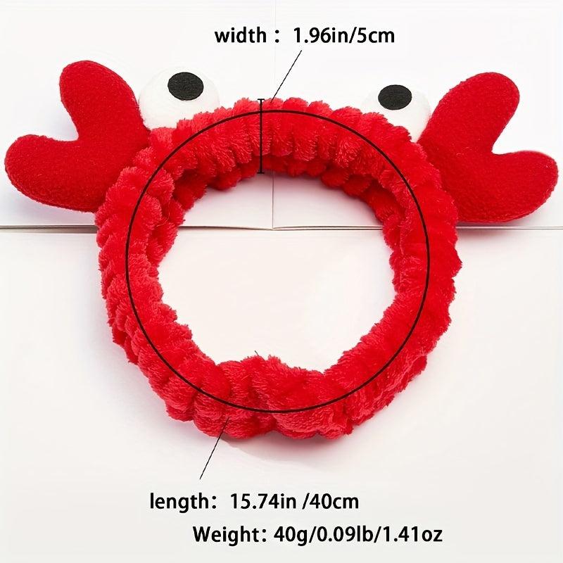 Cartoon Crab Headband for Women Girls - Skincare Hair Band